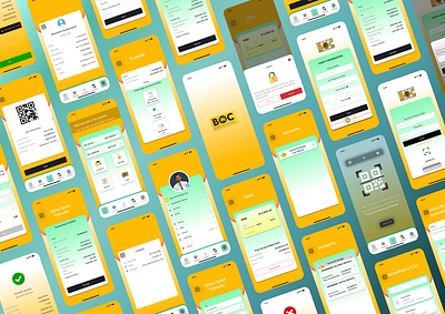 BOC Mobile Banking App Revamped UI/UX Design animation app banking boc branding creative graphic design logo mobile online ui uiux ux