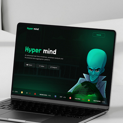 Hyper Mind Landing Page Design figma landing page landing page design ui ux design