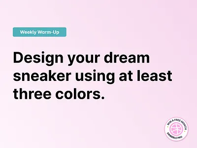 Design a Sneaker Using Three Colors 👟 community design dribbble dribbbleweeklywarmup product product design prompt shoe shoe design sneaker sneaker design weekly warm up
