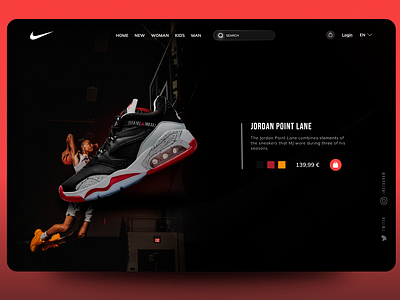 Nike web Design branding design new ui