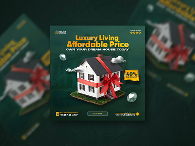 Real Estate Social Media Post Design Template banner banner ad banner ads banner design branding design facebook ads facebook cover facebook post graphic design instagram instagram banner instagram post post post template promotion baner real estate square banner template template design