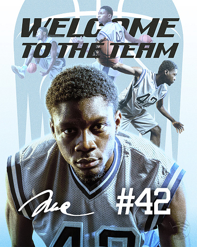 "Welcome to the Team" Basketball Social Media Post adobe photoshop basketball design basketball designer basketball graphic graphic design graphic designer mockup design mockup designer photo editing photoshop design photoshop designer photoshop edit post design post designer social media design social media designer social media post sports design sports designer sports graphic