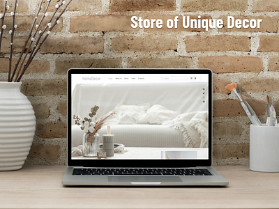 Store of Unique Decor design landing page ui