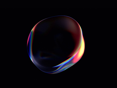 Iridescent bubble 3d abstract animation background blender branding bubble colorful cover design dispersion glass holographic iridescent liquid looping motion graphics refraction render shape