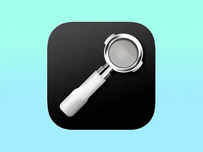 Portafilter IOS Icon 3d icon android app icon design app ui figma flat instrument icon ios icon ios icon design iphone icon lab macos magnifier photoshop portafilter portafilter icon sketch ui vibrant