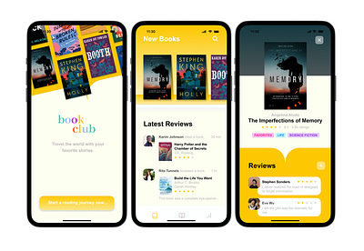 Book Club Mobile App ui ux