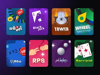 Casino Games Thumbnails betting betting casino branding casino logo design gambling game graphic design illustration logo