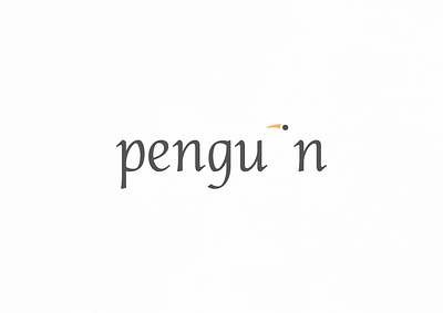 Penguin | Typographical Poster design graphics illustration penguin poster serif simple text typography word