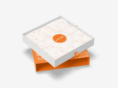 Slide Box Mockup 3d blank box brand branding business cardboard concept design digital mockup package packaging presentation product promotion realistic render slide template