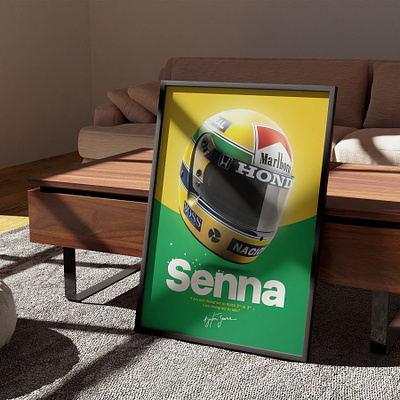 XXL Acrylic Glass Print | Formula 1 - "Ayrton Senna 1988 Helmet" art ayrton senna branding design digital art f1 formula 1 graphic design paintings print senna