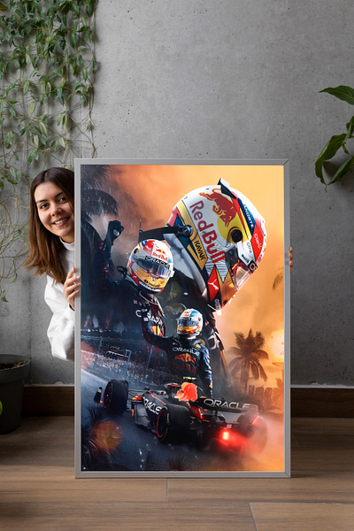 XXL Acrylic Glass Print | F1 - "Max Verstappen #1" art branding design digital art f1 formula 1 graphic design max verstappen paintings print red bull racing verstappen