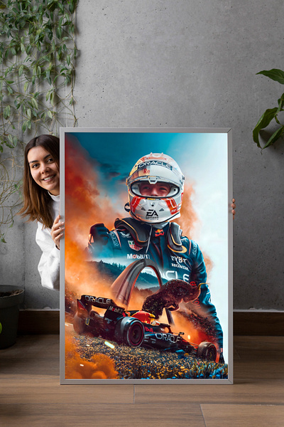 XXL Acrylic Glass Print | F1 - "Max Verstappen #10" art branding design digital art f1 formula 1 graphic design max verstappen paintings print red bull racing verstappen