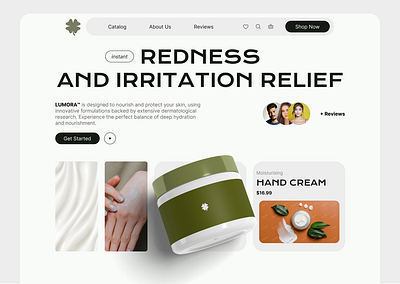 LUMORA — Minimal Skincare Landing Page landing page ui web design
