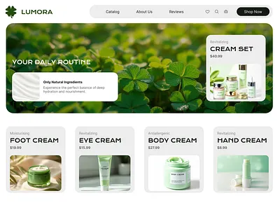 LUMORA — Nature-inspired Web Design design ui ux web