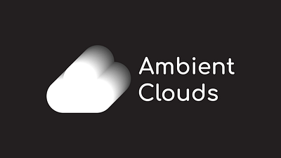 Ambient Clouds design graphic design logo typography