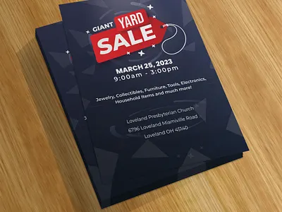 YARD SALE FLYER brochure design flyer flyers graphic design handout marketing marketing materials post design print