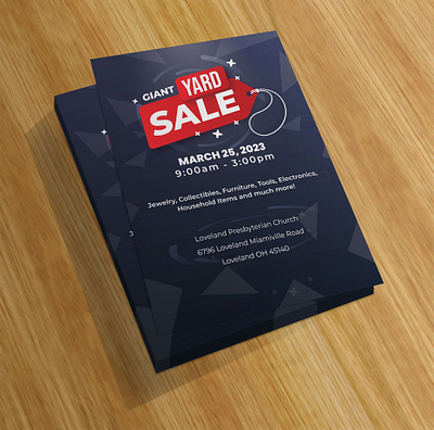 YARD SALE FLYER brochure design flyer flyers graphic design handout marketing marketing materials post design print