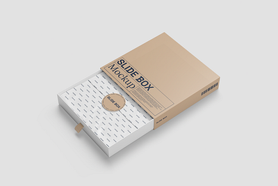 Slide Box Mockup 3d box branding business design marketing mockup package packaging presentation product realistic render slide template