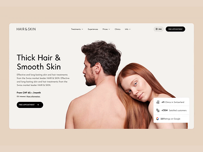 H&S | Hero section beauty hero web design