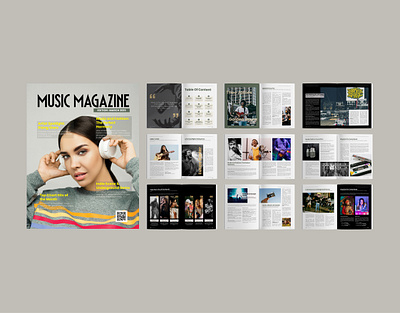 Music Magazine Layout Design | Modern & Clean Editorial art direction clean design contemporary design cover design creative layout editorial design editorial layout graphic design layout design magazine design magazine layout modern magazine music industry music magazine page design print design print layout publication design typography visual storytelling