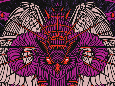 Ortus poster alien angel branding demon design graphic design illustration monster ortus owl postr space
