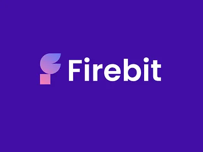 firebit ai bit brand identity branding fire flame letter f logo pixel speed tech technology