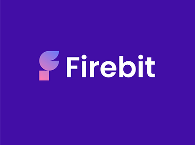 firebit ai bit brand identity branding fire flame letter f logo pixel speed tech technology