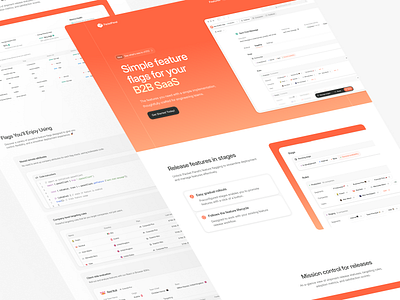 Packet Panel - Feature Flag company dev feature landing page new saas trending ui uiux website