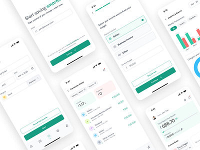 Sneak Peak - A Smarter Way to Budget app appdesign application budgeting clean design designsystem finance fintech minimal mobile ui uikit ux