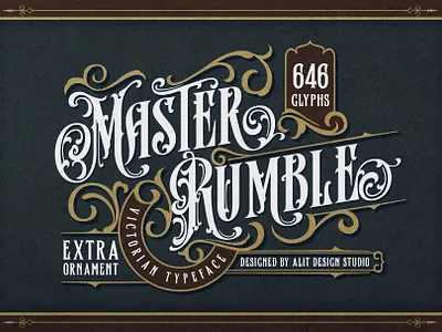 Master Rumble Victorian Typeface design font fonts letteing typeface