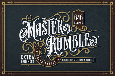 Master Rumble Victorian Typeface design font fonts letteing typeface