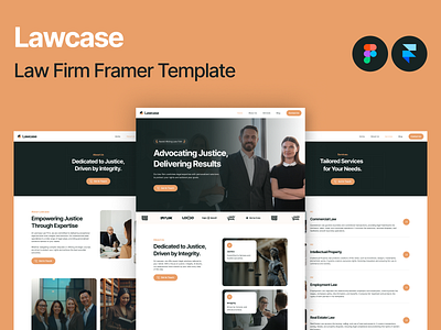 Lawfirm Framer Template - Figma + Framer figma figmawebsite framer framertemplate framerwebsite law lawfirm lawfirm website lawyer lawyer website