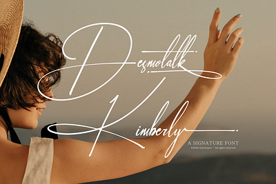 Desmotalk Kimberly | Signature Font copperplate