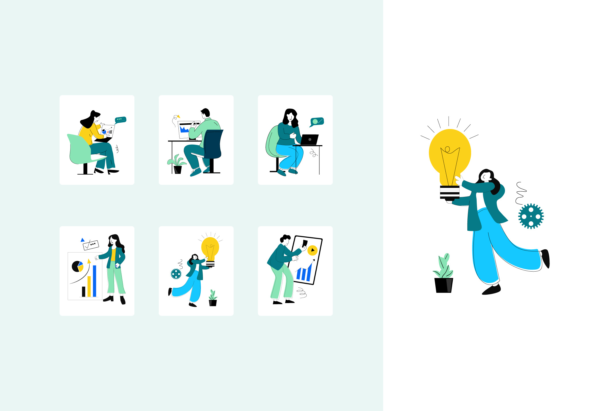 Free Illustrations Pack design figma icon free graphic design icon iconiex icons illustration office pack team working