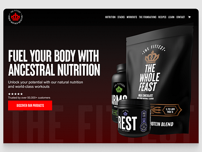 The Fittest - Redesign for better performance and conversions ecommerce fitness supplements ui ux web design