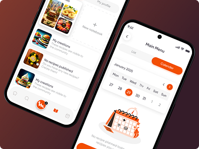 Food Recipe Mobile App Redesign clean cook cook app cooking cooking app diet food food app green ingredients mobile mobile app recipe recipe app recipes recipes app restaurant restaurant app vegetable vegetables