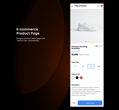 🚀 Daily UI Challenge – E-commerce Product Page 🛍️ app branding design graphic design ui ux