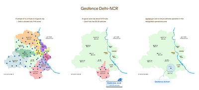 Information Design (Map): Delhi-NCR Geofence ui