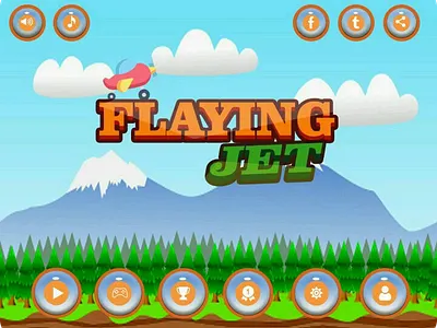 Flaying Jet - Game Background graphic design ui