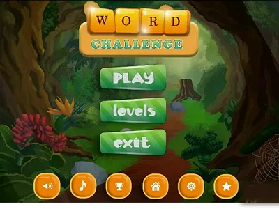 Word challenge - Game Background 3d graphic design ui