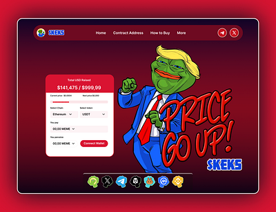 Trump | Meme Coin Landing Page coin meme website memes token trump