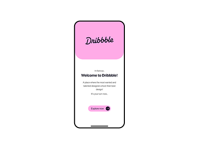Welcome to Dribbble creativity app creativity ui daily ui figma high fidelity design light mode ui rahman haryanto ui design ux design welcome screen