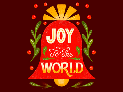 Christmas Greeting Card Design bold typography card card design celebratory feel. christmas design christmas elements christmas theme christmas vibes colorful creative design greeting cards holiday card holiday celebration jingle bell joy to the world playful playful design positive red bell