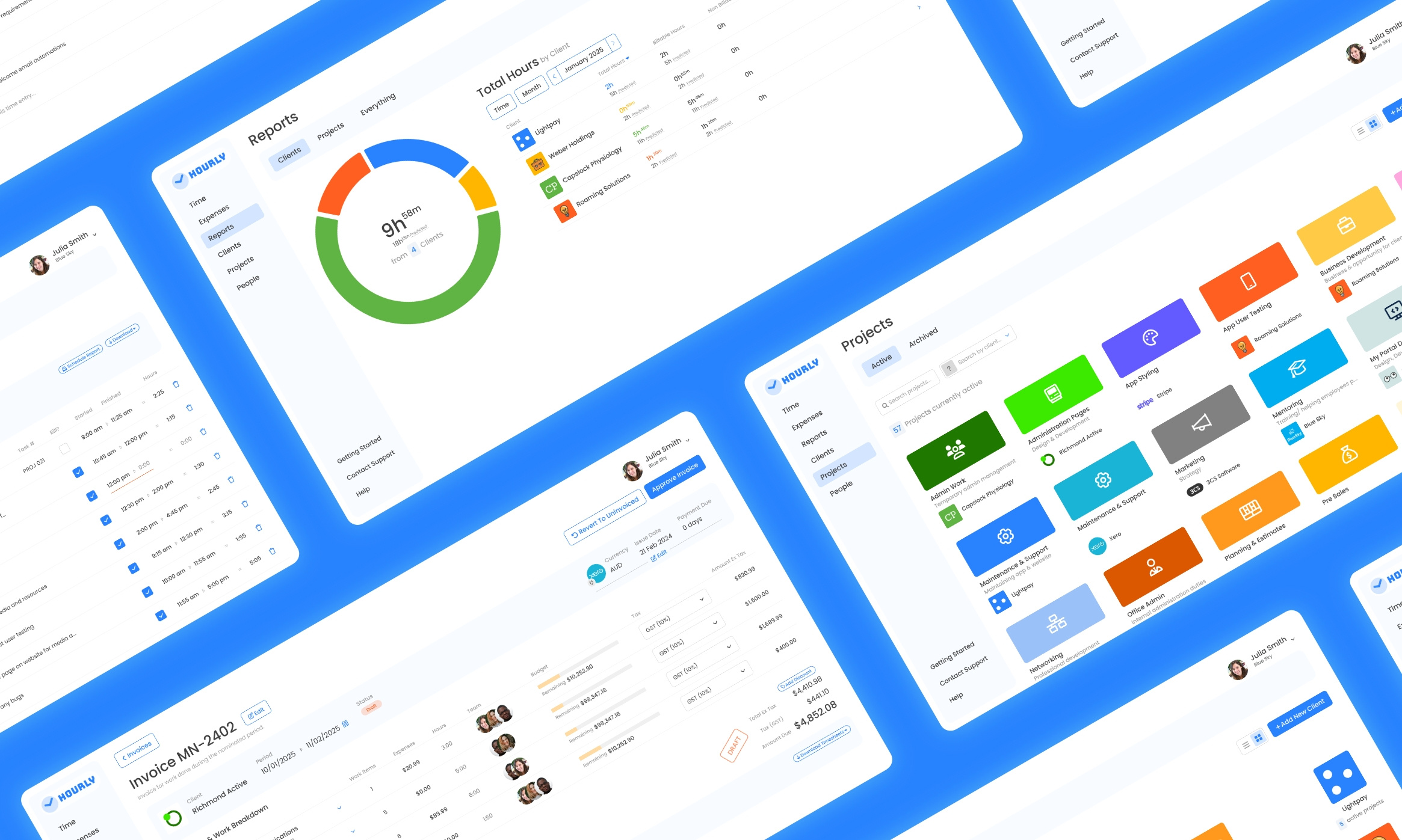 Hourly App UI Refresh adobe branding design figma graphic design illustration ui ux