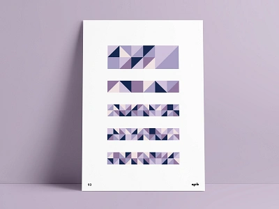 Geometric Tile Row Poster abstract agrib diamond diamonds geometric geometric print geometrical poster poster design poster print print purple row rows shapes squares tile tiled tiles wall art