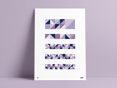 Geometric Tile Row Poster abstract agrib diamond diamonds geometric geometric print geometrical poster poster design poster print print purple row rows shapes squares tile tiled tiles wall art