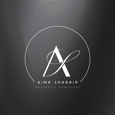 Aima Shabbir Logo aesthetic dentistry branding dentist design graphic design lettermark logo monogram name typography vector wordmark