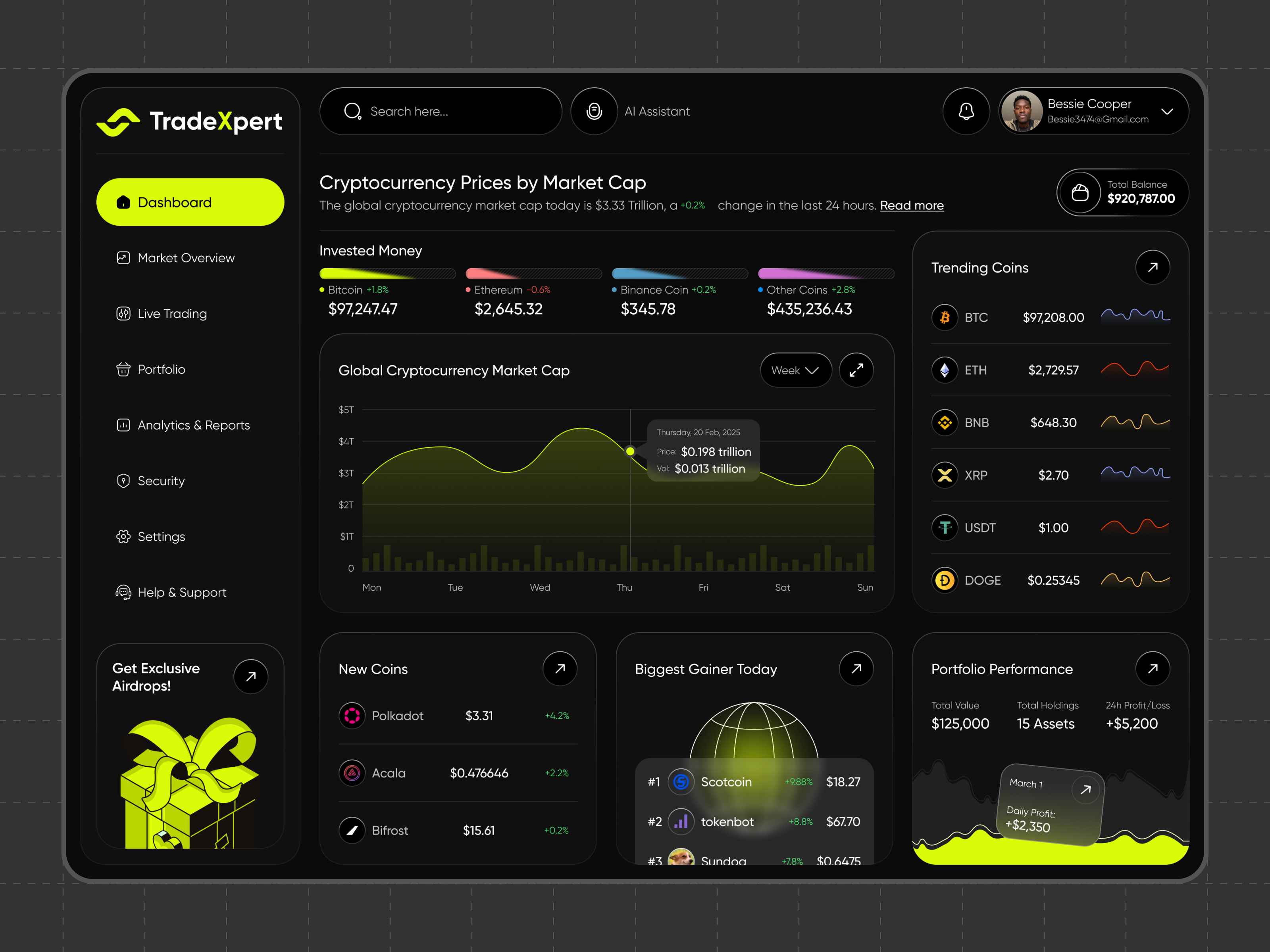 TradeXpert – The Future of Crypto Trading! by MQoS UI/UX for MultiQoS on  Dribbble