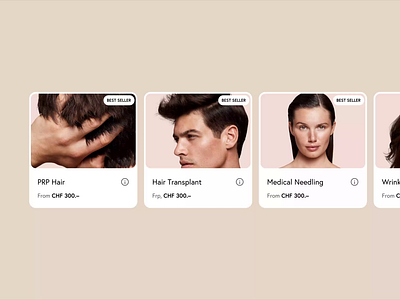 H&S | Service Cards beauty treatments service cards ui cards