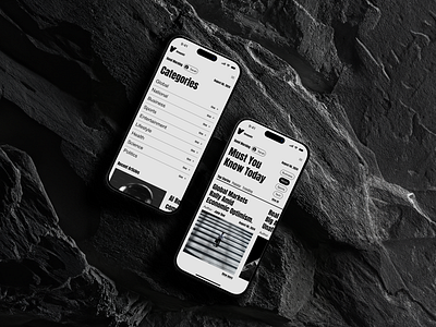 Viewpoint – Stay Informed, Stay Ahead! branding design minimal mobile design monochrome news typography ui